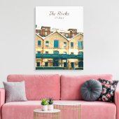 Das Vintage Erbe des Rocks Sydney Leinwanddruck (Insitu (Wohnzimmer))
