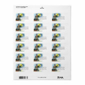 Das Vintage Etikett der Halloween-Hexe Adressaufkleber (Vorne)