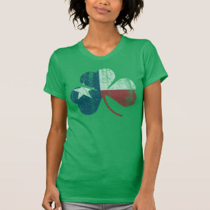 Das Vintage Iren-Texas-Flaggen-Kleeblatt T-Shirt