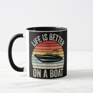 Das Vintage Leben ist besser auf einem Bootsführer Tasse