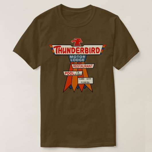 Das Vintage Motel Thunderbird T-Shirt (Design vorne)