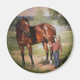 Das Vintage-Pferd Magnet