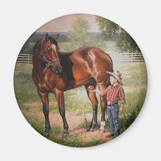 Das Vintage-Pferd Magnet (Vorne)