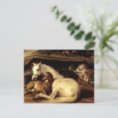 Das Vintage Pferd Postkarte (Stehend Vorderseite)