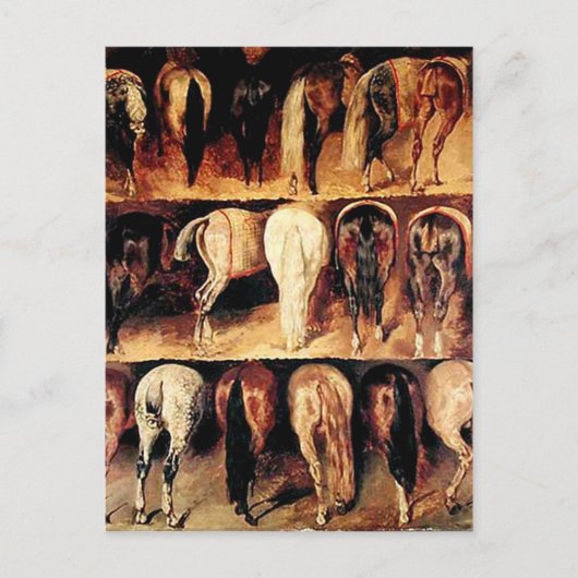 Das Vintage Pferd Postkarte (Vorderseite)