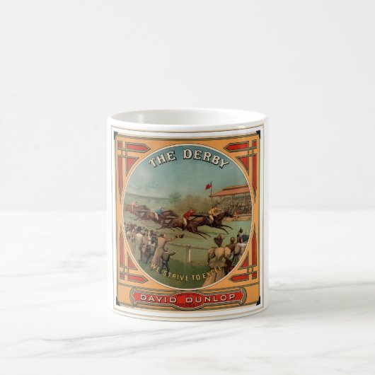 Das Vintage Pferderennen von Derby David Dunlop Kaffeetasse (Mittel)