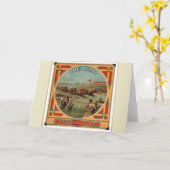 Das Vintage Pferderennen von Derby David Dunlop Karte (Gelbe Blume)