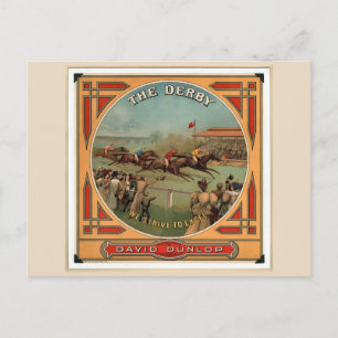 Das Vintage Pferderennen von Derby David Dunlop Postkarte