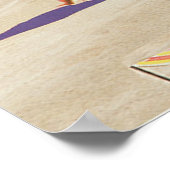 Das Vintage Poster am Strand (Ecke)