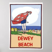 Das Vintage Poster am Strand (Vorne)