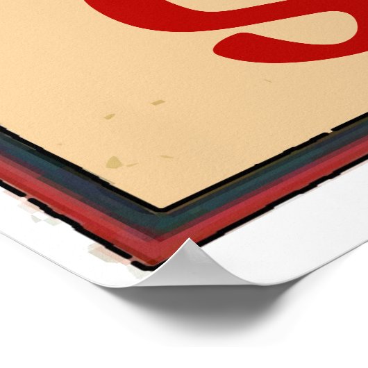 Das Vintage Poster am Strand (Ecke)