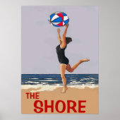 Das Vintage Poster am Strand (Vorne)