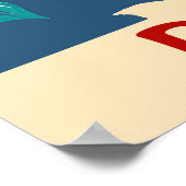 Das Vintage Poster am Strand (Ecke)