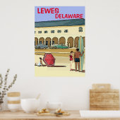 Das Vintage Poster am Strand (Küche)