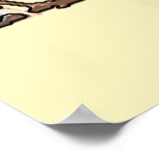 Das Vintage Poster am Strand (Ecke)