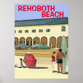 Das Vintage Poster am Strand (Vorne)