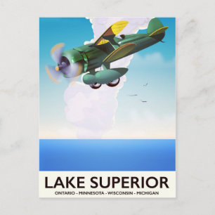 Das Vintage-Poster "Lake Superior prop" Postkarte