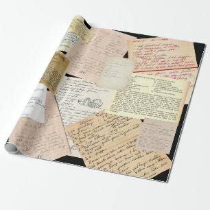 Das Vintage Rezept der Oma Geschenkpapier