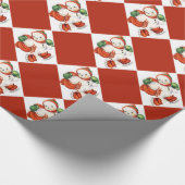Das Vintage Weihnachtspapier des Schneemanns Geschenkpapier (Ecke)