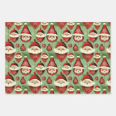 Das Vintage Ziergenuss des Weihnachtsmannes Geschenkpapier Set (Vorderseite)