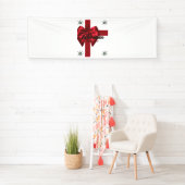 Das Vinyl-Banner der Saison Red 2.5x8 Banner (Insitu)