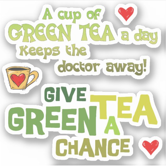 Das Vinyl Cutout Sticker Set von Green Tea Lover (Vorderseite)