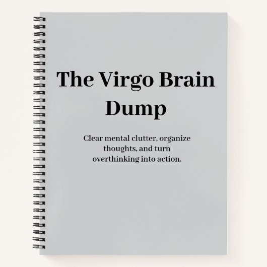 Das Virgo-Brain-Dump-Notizbuch Notizblock (Vorderseite)