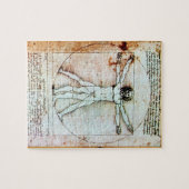 Das VITRUVIAN MANN Antiken-Pergament Puzzle (Horizontal)