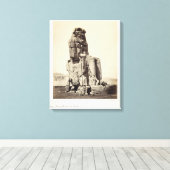 Das "Vocal Memnon", Kolossalstatue von Amenhotep I Leinwanddruck (Insitu (Holzboden))