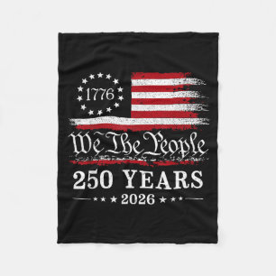 Das Volk 250 Jahre 1776 2026 Amerikanische Flagge Fleecedecke