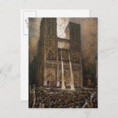 Das Volk, das die Notre-Dame belästigt Postkarte (Vorne/Hinten)
