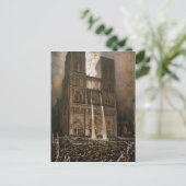 Das Volk, das die Notre-Dame belästigt Postkarte (Stehend Vorderseite)