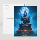 Das volle Mondlicht des Buddha Postkarte (Vorne/Hinten)