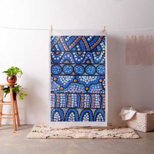 Das von der Aborigine entworfene Fabric Stoff (Beispiel)