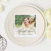 Das Vorabend mit dem Foto Probe Dinner Serviette