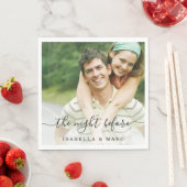 Das Vorabend mit dem Foto Probe Dinner Serviette (Beispiel)