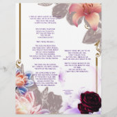 Das vorgeworfene Personalisierte Papier (Rückseite)