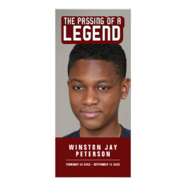 Das Vorkommen einer Legende eines modernen dunkelr Werbekarte