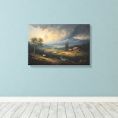 Das vorüberziehende Gewitter über Alpine Meadows Leinwanddruck (Insitu (Holzboden))