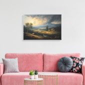 Das vorüberziehende Gewitter über Alpine Meadows Leinwanddruck (Insitu (Wohnzimmer))