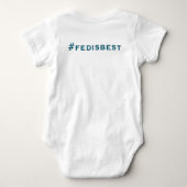 Das Vorwärtskommen auf LIEBE Fed ist bester Baby Strampler (Rückseite)