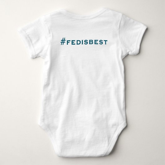 Das Vorwärtskommen auf LIEBE Fed ist bester Baby Strampler (Rückseite)