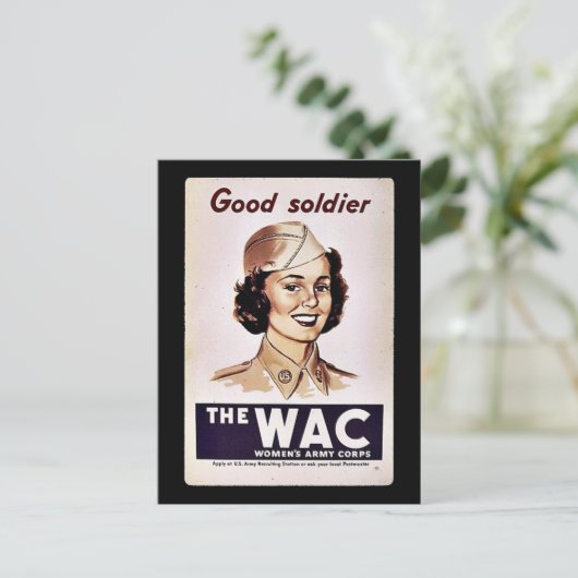 Das Wachs Womens Army Corps Postkarte (Stehend Vorderseite)