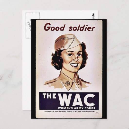 Das Wachs Womens Army Corps Postkarte (Vorne/Hinten)