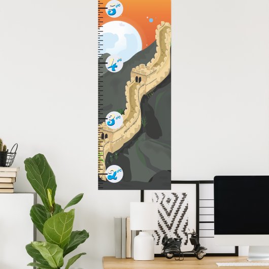 Das Wachstumsplan der Großen Mauer der China Poster (Heimbüro)