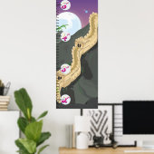 Das Wachstumsplan der Großen Mauer der China Poster (Heimbüro)