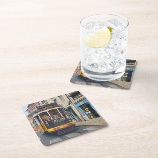 Das wahre Portugal-Lissabon Rechteckiger Pappuntersetzer (Vor Ort)