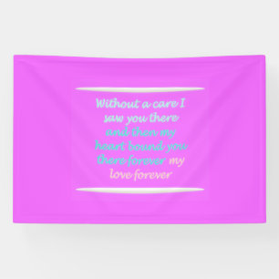 Das wahre romanische Gedicht rosa Banner