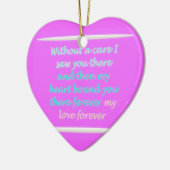 Das wahre romanische Gedicht rosa Keramik Ornament (Links)