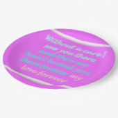 Das wahre romanische Gedicht rosa Pappteller (Schrägansicht)